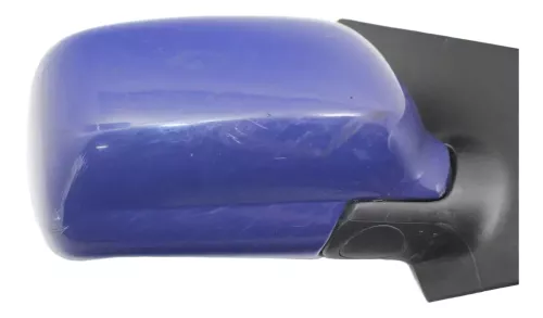 VW Polo 6N manueller mechanischer Spiegel Außenspiegel rechts mit Glas blau LD5D (100115)