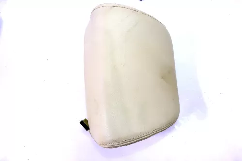 VW Eos nur der Bezug Hülle von Kopfstütze vorne links oder rechts in Leder Beige (101808)