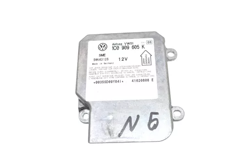 VW Polo 9N 9N3 Steuergerät Airbag Airbagsteuergerät 1C0909605K Index 06 Fabia