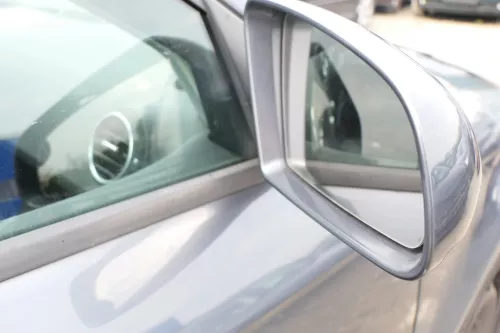 Audi A3 8P elektrischer Spiegel Außenspiegel vorne rechts grau blau LX7Z (108069)