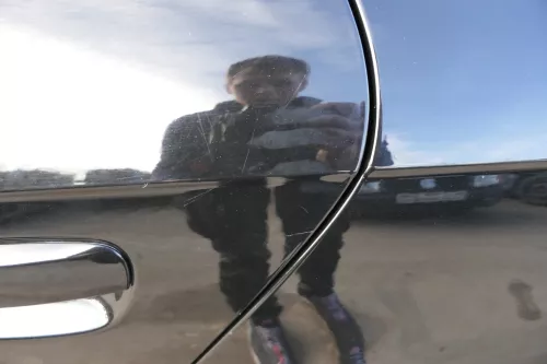 Audi A4 B7 8E Tür hinten links schwarz LY9B Kombi mit Scheibe und Rahmen (108112)