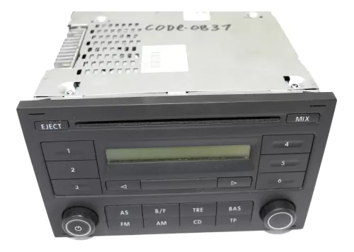 VW Fox 5Z Polo 9N3 Radio CD Player Original RCD200 Red BVX 6Q0035152G mitCode (109070)
