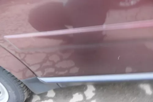 Audi A2 8Z Tür vorne rechts rot braun LZ3R -mit Rahmen, Scheibe und Fensterheber (110649)
