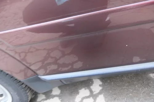 Audi A2 8Z Tür hinten rechts rot braun LZ3R -mit Rahmen, Scheibe & Fensterheber (110652)