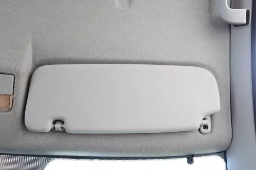VW Fox 5Z Sonnenblenden Sonnenblende hellgrau grau rechts vorne 5Z0857552B (111382)