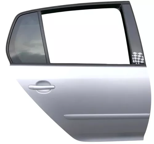VW Golf 5 V 1K Tür Türrahmen hinten rechts 4/5-Türer silber LA7W - mit Scheibe (111554)