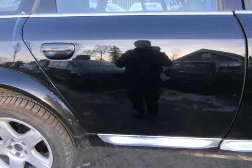 Audi A6 4Z Allroad Tür Türblatt hinten rechts schwarz LY9B ohne Anbauteile (113791)