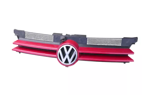 VW Golf 4 Grill Kühlergrill VW Zeichen Logo rot LY3D