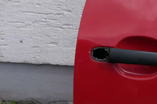 VW Lupo Seat Arosa Tür vorne rechts Fahrertür rot LP3G ohne Anbauteile (mech (116433)