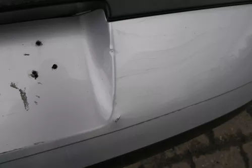 VW Polo 9N 9N3 Stoßstange Heckstoßstange hinten silber LA7W - 99,99 (118138)