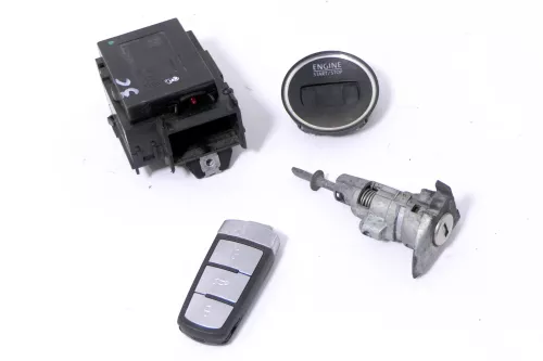 VW Passat 3C Zündschloß Schloß Zündung 1x Schlüssel 3C0905843 Q R Türschloß ## (118537)