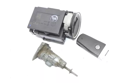 VW Passat 3C Zündschloß Schloß Zündung 1x Schlüssel 3C0905843 Q R Türschloß (118537)