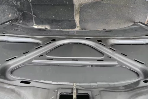 VW Passat 3BG Motorhaube Klappe vorne vorn Haube grau LD7W - Delle (119247)