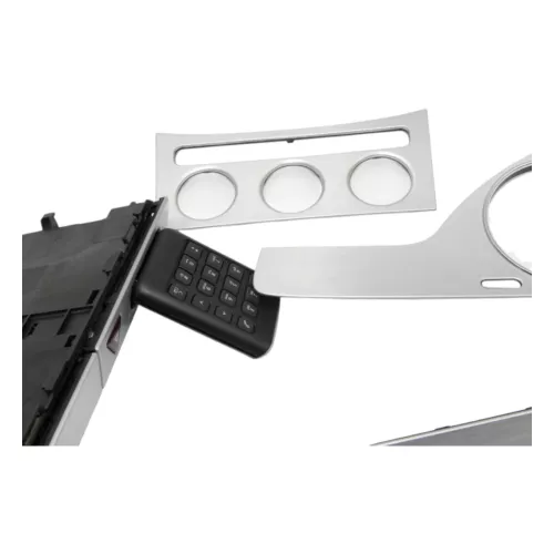 VW Passat 3C Mittelkonsole Verkleidung um Navi Klappe Abdeckung Dekor silber Pas (119459)