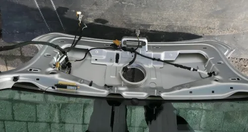 VW Polo 6R 6C Heckklappe Kofferraumklappe Klappe Scheibe grau silber LA7W (120577)