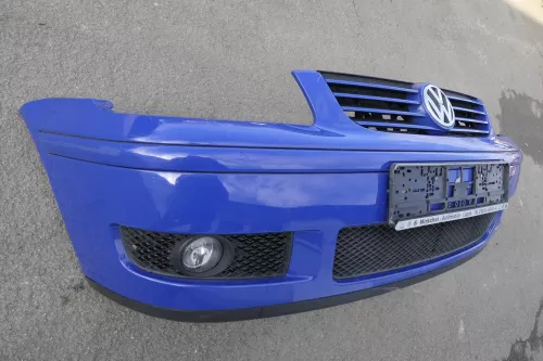 VW Polo 6N2 Stoßstange vorne Frontstoßstange Stoßfänger blau LA5C mit Grill (120643)