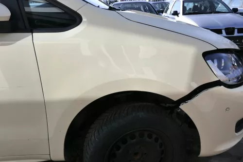 VW Sharan 7N Kotflügel rechts vorne gelb elfenbein Taxi L115