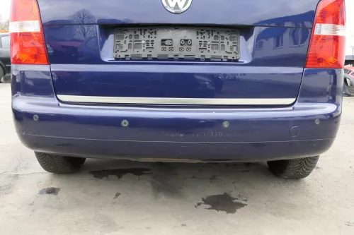 VW Touran 1T Stoßstange hinten Heckstoßstange Stoßfänger blau LB5N Einparkhilf (122728)