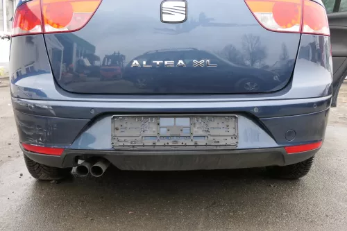 Seat Altea 5P XL Stoßstange hinten Heckstoßstange Stoßfänger blau grau LS5Y PDC