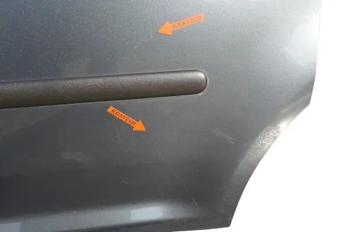 VW Caddy 3 2k Beifahrertür Tür hinten links grau LD7U Scheibe Schiebetür (123248)