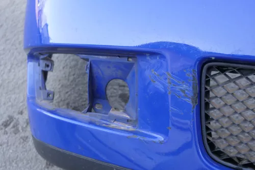 VW Polo 6N2 Stoßstange vorne Frontstoßstange Stoßfänger blau LA5C (123342)