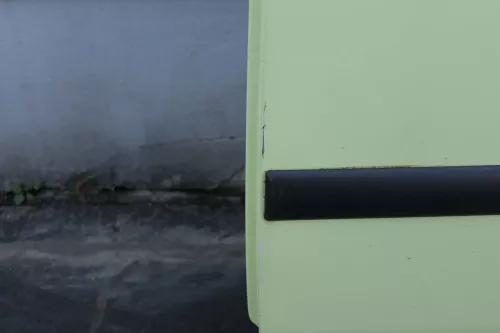 VW Caddy 3 2k Beifahrertür Tür hinten links gelb grün LL6J limette Schiebetür (123382)