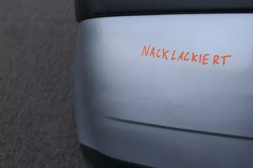 VW Polo 9N 9N3 Stoßstange Heckstoßstange hinten silber grau LA7W reflexsilber me (123604)