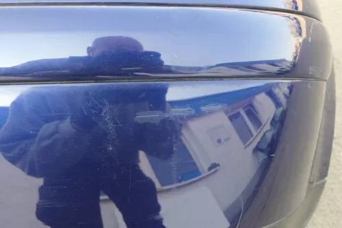 VW Golf 4 Limousine Stoßstange hinten Heckstoßstange Stoßfänger blau indi LB5N (123621)