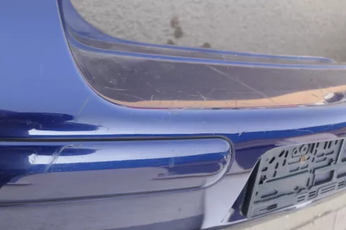 VW Golf 4 Limousine Stoßstange hinten Heckstoßstange Stoßfänger blau indi LB5N (123621)