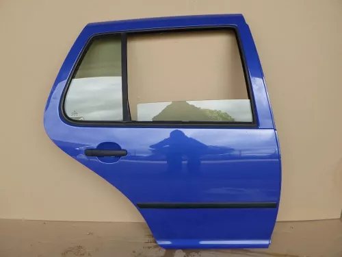 VW Golf 4 Limousine Tür komplett Scheibe hinten rechts blau LW5Z jazz(KEINkombi)