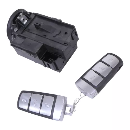 VW Passat 3C Zündschloß Schloß Zündung mit 2x Schlüssel 3C0905843 Q R (126402)