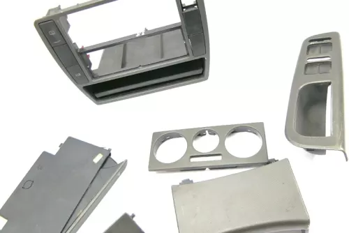VW Passat 3B Mittelkonsole Verkleidung 3B0858069K Aschenbecher Netz Optik Dekor (126454)