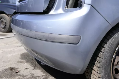 Skoda Fabia 6Y Schrägheck Stoßstange hinten Heckstoßstange silber grau LF7U (126629)