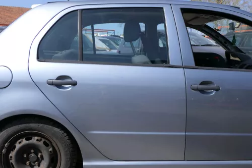 Skoda Fabia 6Y Limousine Stufenheck Tür hinten rechts grau silber LF7U