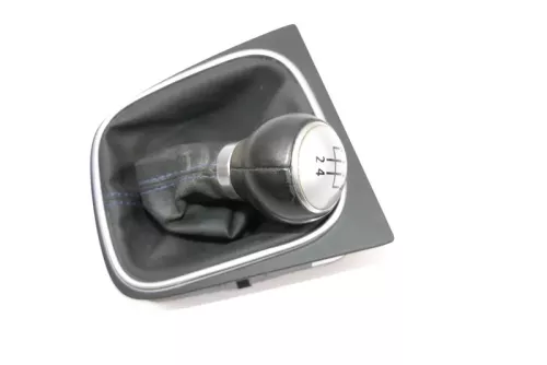 VW Golf 5 Schaltknauf Schaltsack Schaltung Schaltknüppel 5-Gang blaue Nähte (127063)