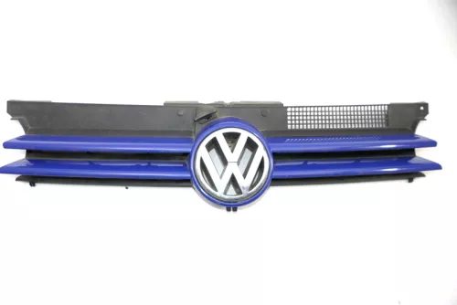 VW Golf 4 Grill Kühlergrill VW Zeichen Logo blau LA5C