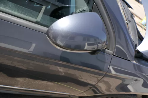 VW Passat 3C elektrischer Spiegel Außenspiegel rechts grau blau LK7X anklappbar (127757)