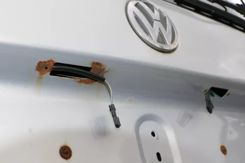 VW Sharan 7M Heckklappe Scheibe  Klappe hinten ab Bj.2000 silber LB7Z satinsilbe (127942)