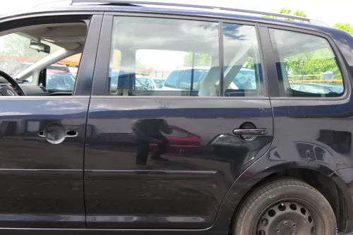 VW Touran 1T 1T3 Tür hinten links schwarz LC9Z metallic (127959)