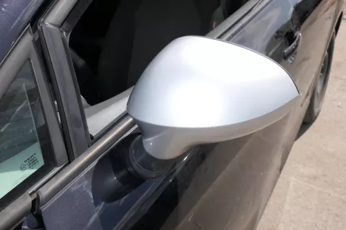 Seat Leon 1P elektrischer Spiegel Außenspiegel links + Glas silber anklappbar