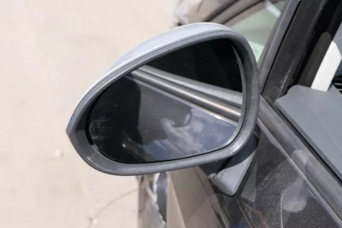 Seat Leon 1P elektrischer Spiegel Außenspiegel links + Glas silber anklappbar (128331)