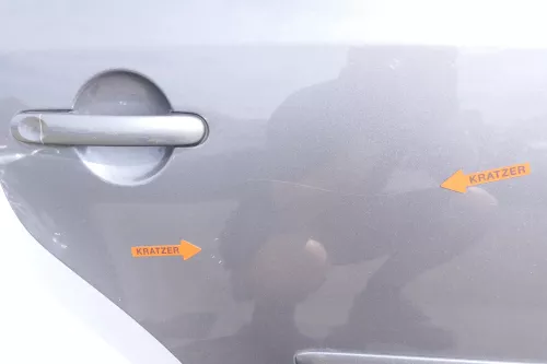 VW Touran 1T 1T3 Tür hinten rechts grau LD7X + Scheibe Platinum grey (128433)