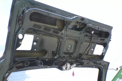 VW Sharan 7M Heckklappe Scheibe  Klappe hinten ab Bj.2000 grün LC6M (128770)