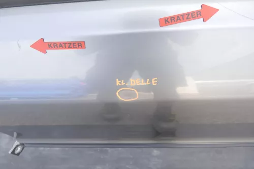 Audi 80 90 Limouisne Stufenheck Tür hinten links Rahmen Türblatt grau LY7P (128956)