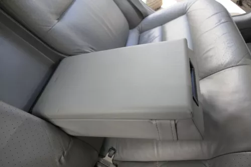 VW Passat 3BG Limousine Sitz Rückbank Rücksitzbank Sitzfläche Sitze Leder grau  (129767)