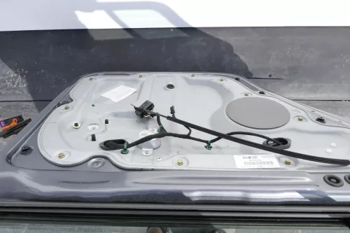 VW Touran 1T 1T3 Tür hinten links grau LD7X und Scheibe Platinumgrey (130066)