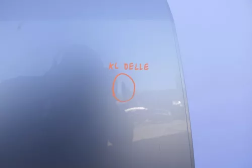 Audi A2 8Z Tür hinten rechts silber LY7W -mit Rahmen, Scheibe (130149)