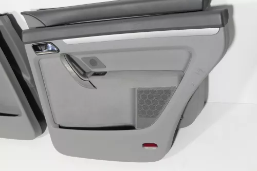 VW Touran 4x Türverkleidung Verkleidung Tür vorne +hinten links grau (130522)