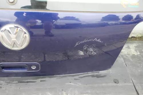 VW Polo 6N2 Heckklappe Klappe hinten Kofferraumklappe blau LB5N indigobl Scheibe (140320)