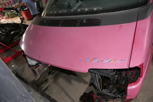 VW T4 Transporter Pritsche Motorhaube Haube Klappe vorne rot LY3D LN7P